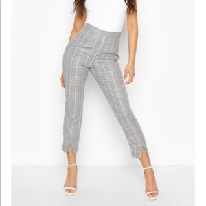 NWT Boohoo split hem pants